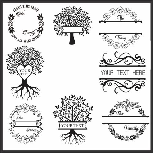 Family Monogram Vector