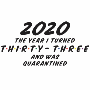 2020 the year I turned 33 and was quarantined vector file