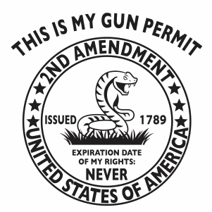 US 2nd Amendment Gun Permit SVG 