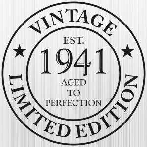 81th Birthday Vintage 1941 Svg