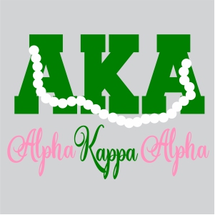 Alpha Kappa Alpha With Pearl Logo Vector