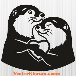 Otters Love Svg