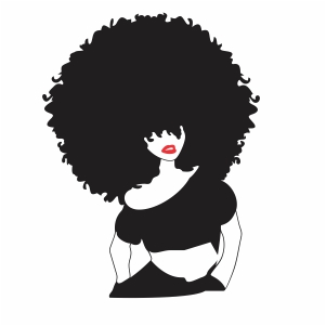 Natural Hair Afro girl SVG file | Afro girl Strong woman svg cut file