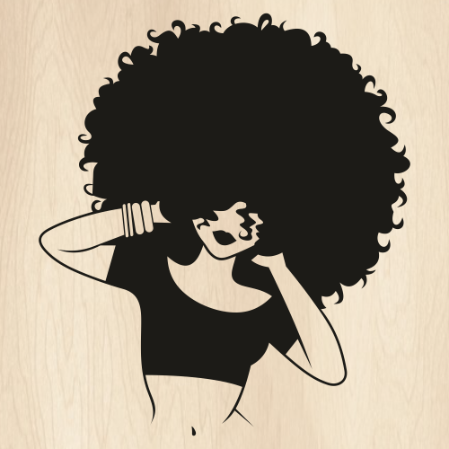 Afro Girl Hair Style Svg