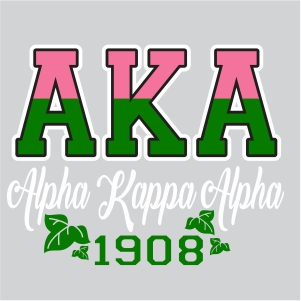 Alpha Kappa Alpha With Ivy Leaf Vector
