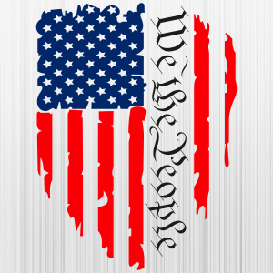 America Flag We the People Svg