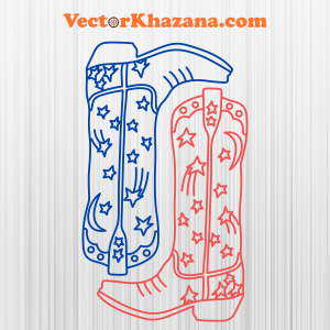 American Cowgirl Boots Svg