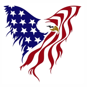 Flying Eagle Flag svg cut file