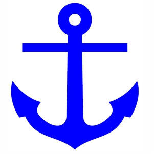 Blue anchor nautical vector file