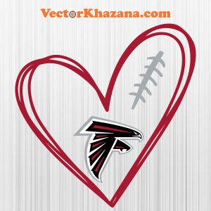 Atlanta Falcons Heart Svg