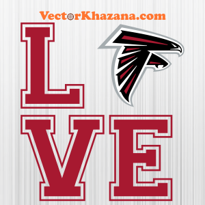 Atlanta Falcons Love Svg