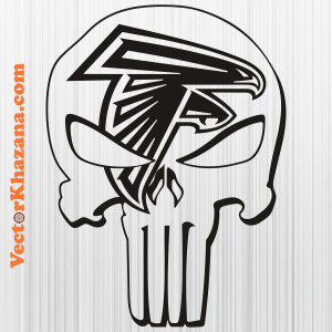 Atlanta Falcons Punisher Skull Svg