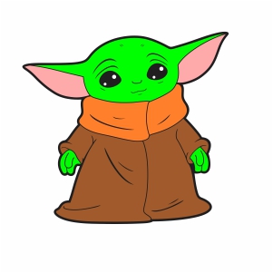 Baby Yoda Alien Vector
