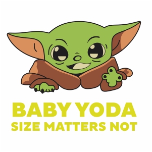 Baby Yoda Size Matters Not vector