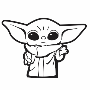 Download Baby Yoda SVG | Baby Yoda outline svg cut file Download ...