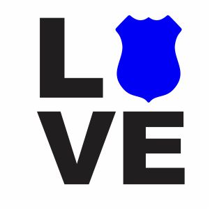 Back The Blue Love Vector