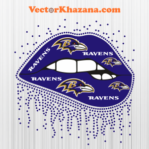 Baltimore Ravens Dripping Lip Svg