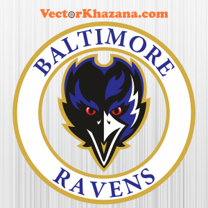 Baltimore Ravens Head Circle Svg