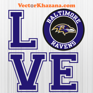 Baltimore Ravens Love Svg