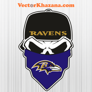 Baltimore Ravens Skull Svg