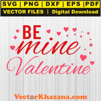 Be Mine Valentine Red Svg