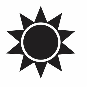 Sun With Sunrays vector file
