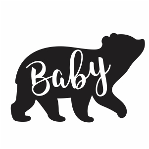 Baby Bear SVG Boy Bear SVG Cricut File Woodland Svg Cute Bear SVG