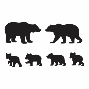 Bear Family Svg 