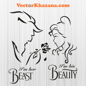 Beauty And The Beast Black Svg