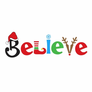 Believe Christmas Vector