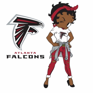 Betty Boop Atlanta Falcons Svg