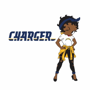 Betty Boop San Diego Chargers svg