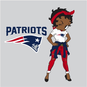 Betty Boop New England Patriots vector