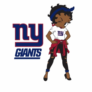 Betty Boop New York Giants Svg