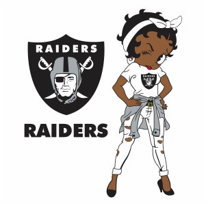Betty Boop Oakland Raiders vector
