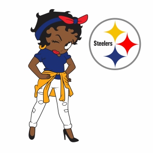 Betty Boop Pittsburgh Steelers vector