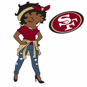 Betty Boop San Francisco 49ers Svg