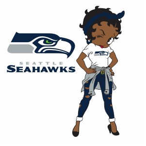 Betty Boop Seattle Seahawks Vector