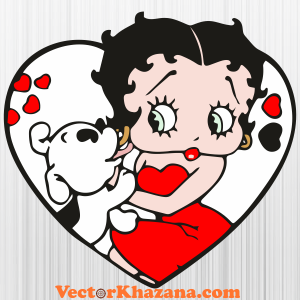 Betty Boop And Pudgy Love Svg