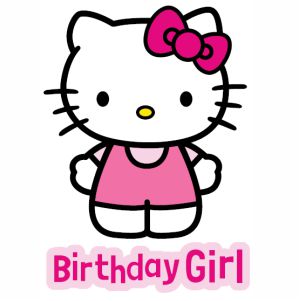 Birthday Girl Hello Kitty vector