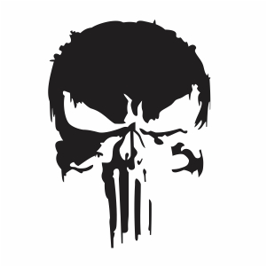 Distressed Punisher Skull Vector