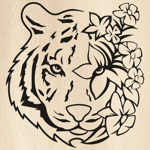 Boho Wild Tiger SVG