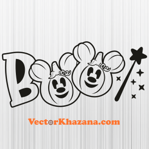 Boo Mickey Mouse Svg