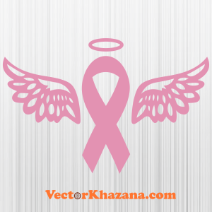 Breast Cancer Angel Ribbon Svg