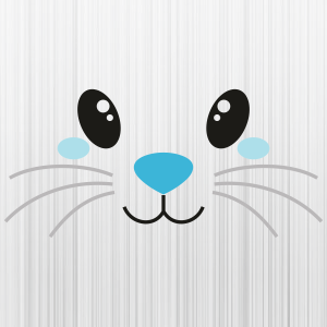 Easter Bunny Face SVG, Bunny Face Eye PNG