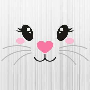 Easter Girl Bunny Face Svg