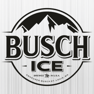 Busch Ice Brewed In USA Black Svg