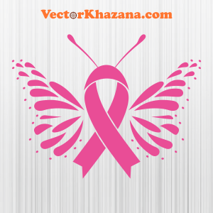 Butterfly Breast Cancer Awareness Svg