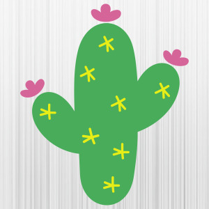 Cactus Flower Star Svg