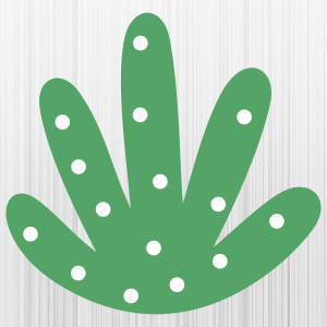 Cactus Leaf with Dot Svg